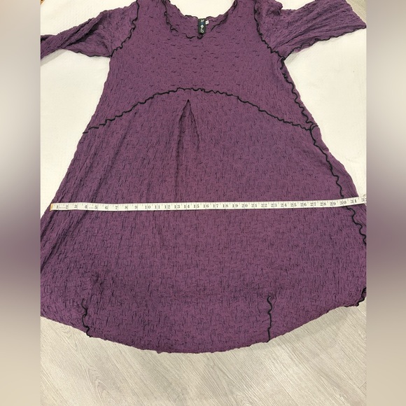 NoBlu Y2K Lagenlook Artwear Eggplant Purple Long-sleeve Maxi Dress Size XL - Picture 9 of 17